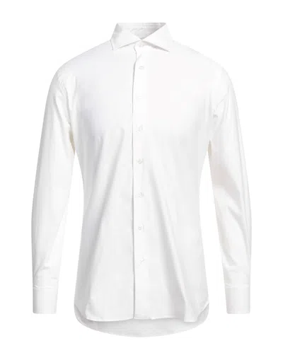 Lardini Man Shirt White Size 17 ½ Cotton, Elastane