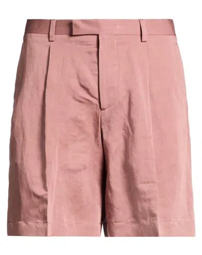 Lardini Man Shorts & Bermuda Shorts Antique Rose Size 34 Linen, Tencel In Pink