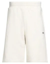 Lardini Logo-embroidered Cotton Shorts In Neutrals