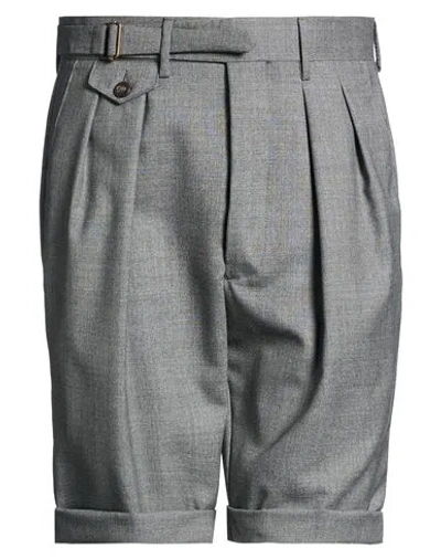 Lardini Man Shorts & Bermuda Shorts Grey Size 34 Wool In Gray