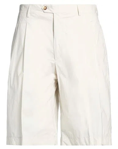 Lardini Man Shorts & Bermuda Shorts Light Grey Size 30 Cotton, Elastane In White