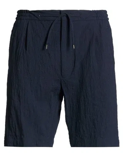 Lardini Man Shorts & Bermuda Shorts Midnight Blue Size 32 Wool