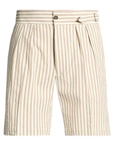Lardini Man Shorts & Bermuda Shorts Sand Size 32 Cotton, Elastane, Polyamide In Neutral
