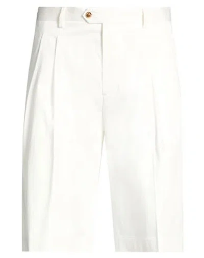 Lardini Man Shorts & Bermuda Shorts White Size 36 Cotton, Elastane