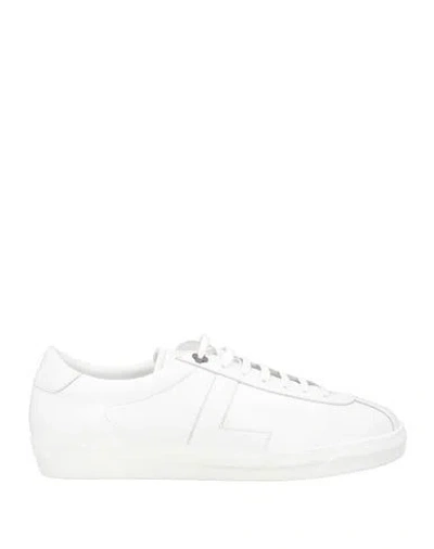 Lardini Man Sneakers White Size 7 Leather