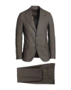 Lardini Man Suit Light Brown Size 44 Polyester, Cotton, Wool, Elastane In Brown