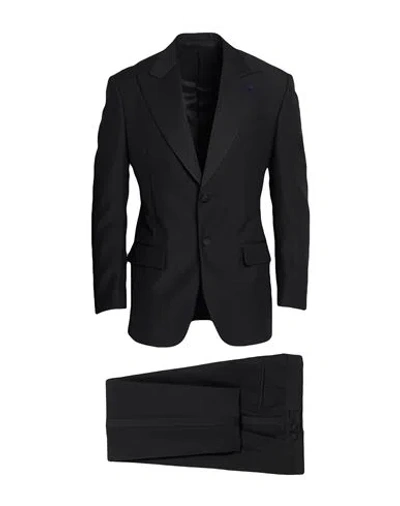 Lardini Man Suit Black Size 36 Wool, Mohair Wool