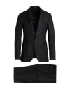 Lardini Man Suit Black Size 36 Wool, Mohair Wool, Silk
