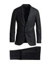 Lardini Man Suit Black Size 40 Wool In Black