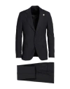 Lardini Man Suit Black Size 42 Wool In Black