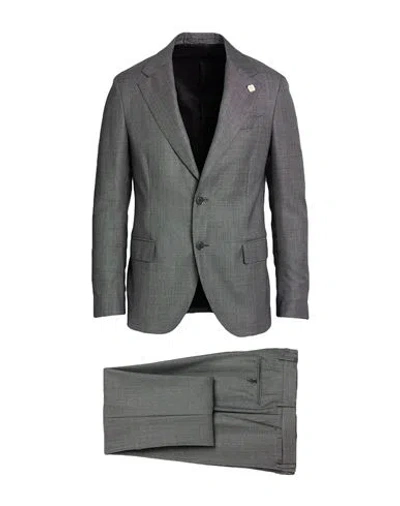 Lardini Man Suit Black Size 42 Wool