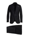Lardini Man Suit Black Size 44 Linen