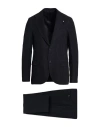 Lardini Man Suit Black Size 44 Linen
