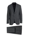 Lardini Man Suit Black Size 44 Polyester, Cotton, Wool, Elastane
