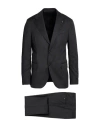 Lardini Man Suit Black Size 44 Wool In Black