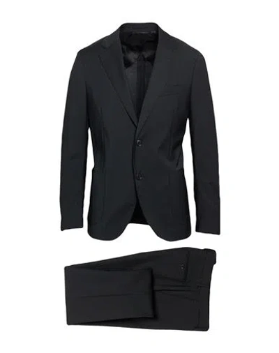 Lardini Man Suit Black Size 44 Wool