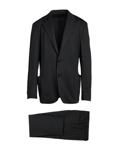 Lardini Man Suit Black Size 46 Lyocell, Wool