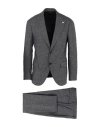 Lardini Man Suit Black Size 46 Wool, Polyester In Black