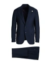 Lardini Man Suit Bright Blue Size 44 Wool In Blue