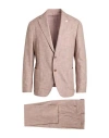 Lardini Man Suit Brick Size 40 Cotton, Wool, Silk