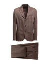 Lardini Man Suit Brown Size 44 Wool, Polyester, Elastane