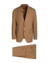 Lardini Man Suit Camel Size 46 Wool, Polyester, Lyocell In Sand