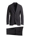 Lardini Man Suit Charcoal Size 44 Wool, Elastane