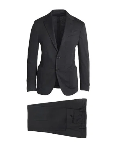 Lardini Man Suit Charcoal Size 46 Wool, Polyamide In Gray