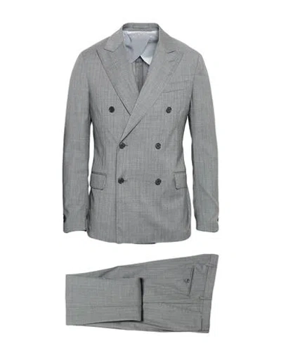 Lardini Man Suit Grey Size 36 Virgin Wool In Gray