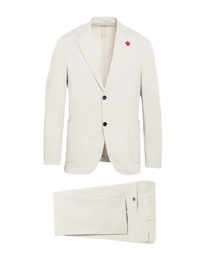 Lardini Man Suit Grey Size 38 Polyamide, Elastane In Neutral