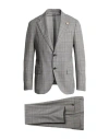 Lardini Man Suit Grey Size 40 Wool In Grey