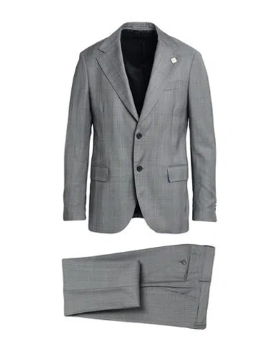 Lardini Man Suit Grey Size 40 Wool