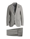 Lardini Man Suit Grey Size 42 Linen, Tencel In Grey