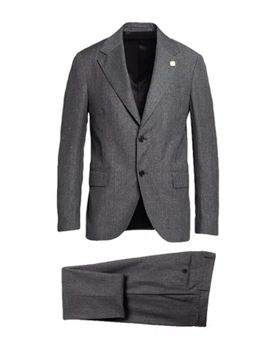 Lardini Man Suit Grey Size 42 Virgin Wool, Silk