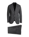 Lardini Man Suit Grey Size 44 Polyester, Cotton, Wool, Elastane In Gray