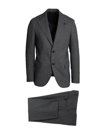Lardini Man Suit Grey Size 44 Polyester, Cotton, Wool, Elastane In Gray