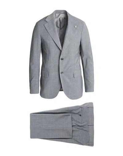 Lardini Man Suit Grey Size 44 Polyester, Wool, Elastane