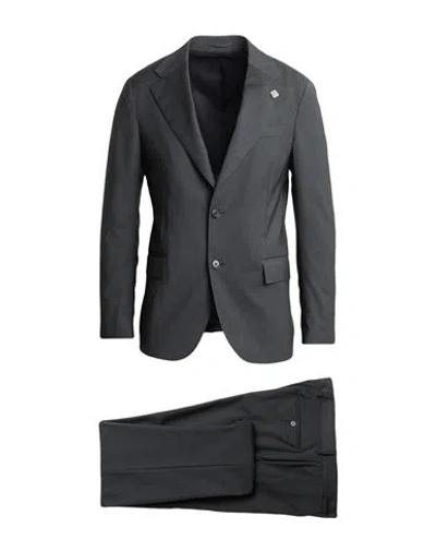 Lardini Man Suit Grey Size 44 Polyester, Wool, Elastane