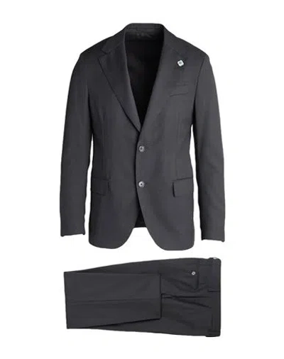 Lardini Man Suit Grey Size 44 Wool