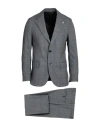 Lardini Man Suit Grey Size 44 Wool In Grey