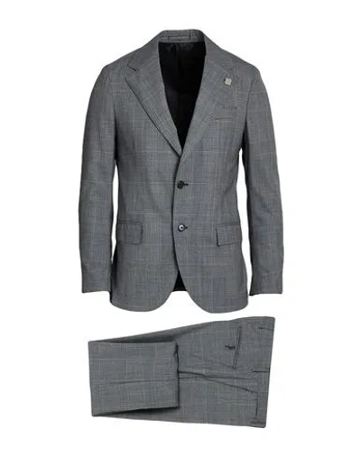 Lardini Man Suit Grey Size 44 Wool