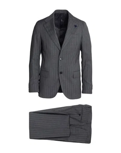 Lardini Man Suit Grey Size 44 Wool In Gray