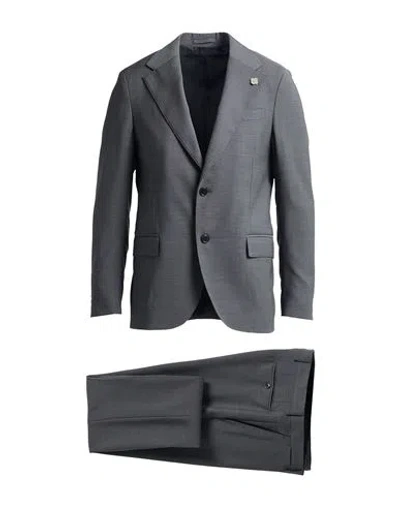 Lardini Man Suit Grey Size 44 Wool