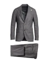 Lardini Man Suit Grey Size 42 Wool, Cashmere In Grey