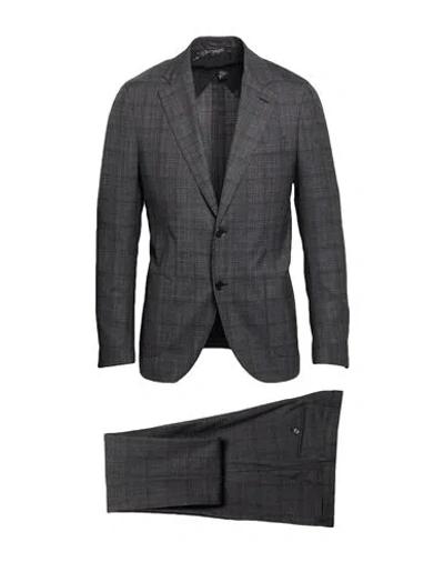 Lardini Man Suit Grey Size 44 Wool, Elastane In Gray