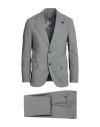 Lardini Man Suit Grey Size 44 Wool, Polyester, Elastane In Grey