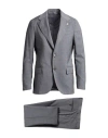 Lardini Man Suit Grey Size 46 Wool
