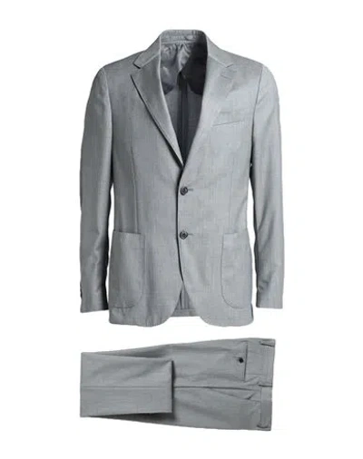 Lardini Man Suit Grey Size 46 Wool