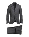 Lardini Man Suit Grey Size 46 Wool, Elastane In Gray