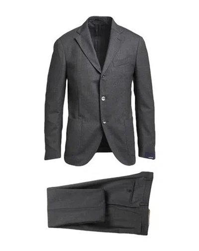 Lardini Man Suit Grey Size 46 Wool, Elastane In Gray